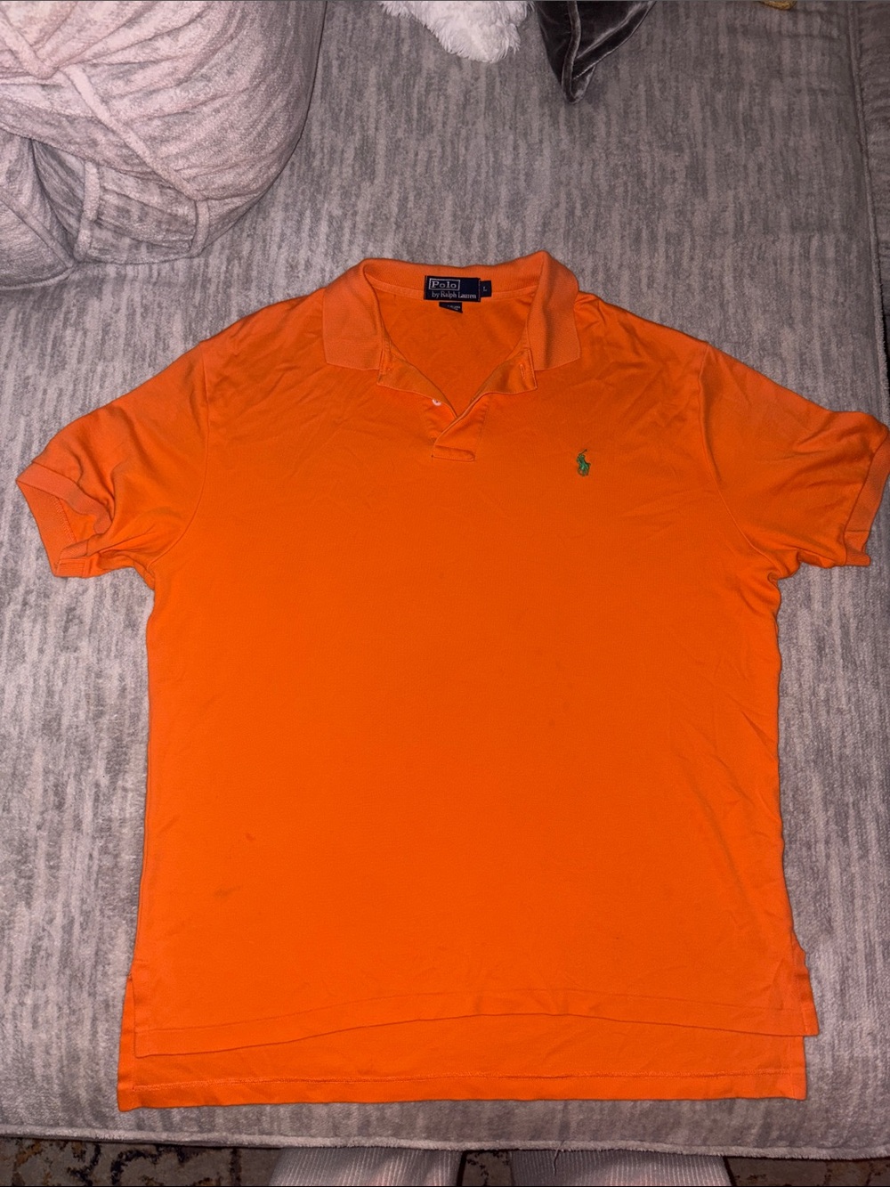 Ralph Lauren Orange Polo with Green Pony